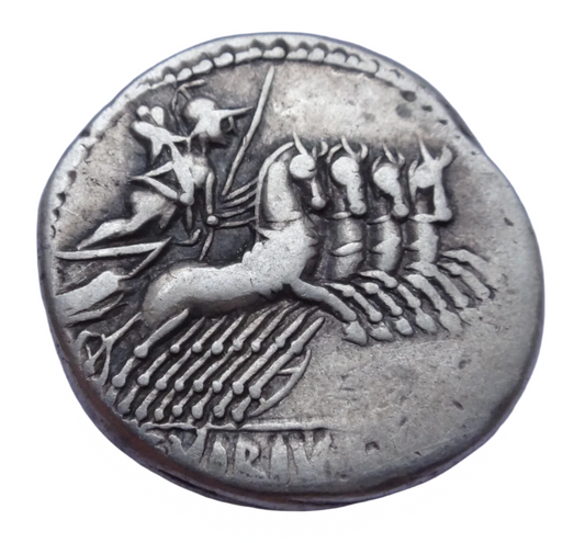 Roman Republic C. Vibius C. f. Pansa, 90 BC. AR Denarius. Rome mint.
