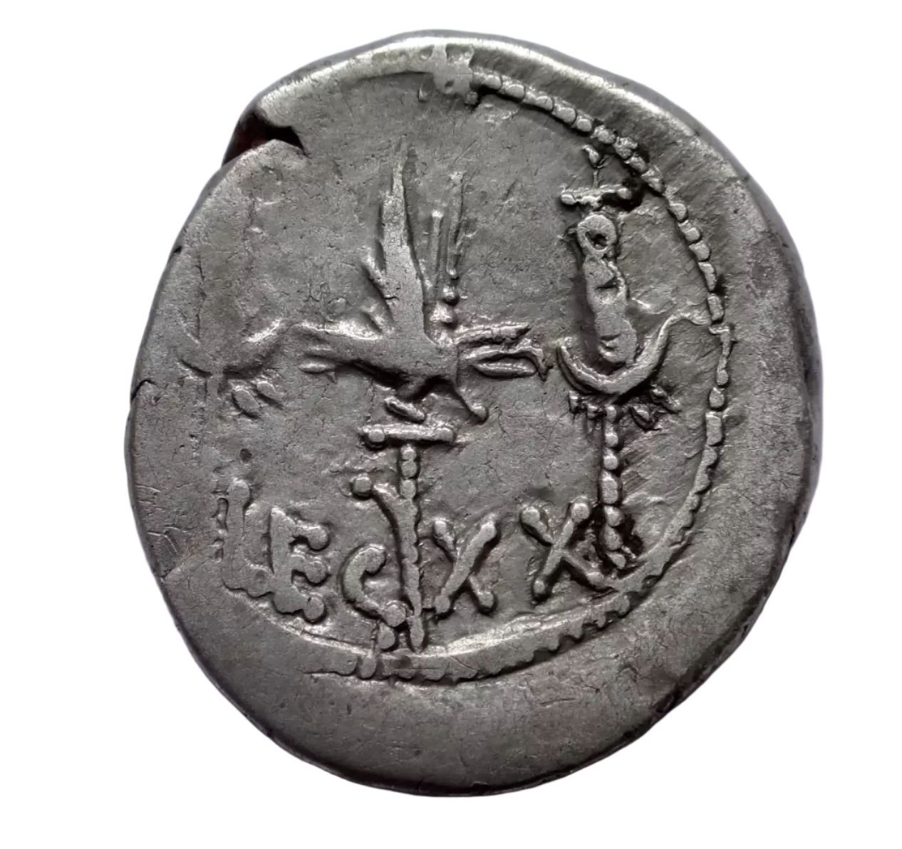 The Triumvirs. Mark Antony. Autumn 32-spring 31 BC. AR Denarius, Rome, LEG XX