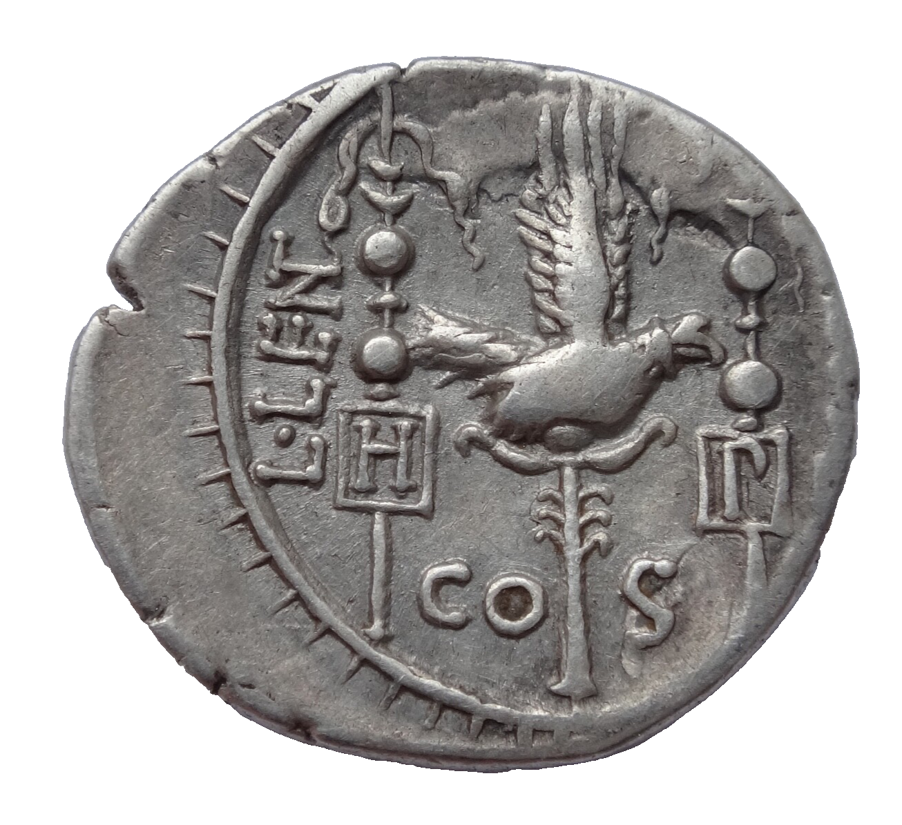 Roman Republic Cn. Nerius, L. Lentulus and Claudius Marcellus AR Denarius. Rome
