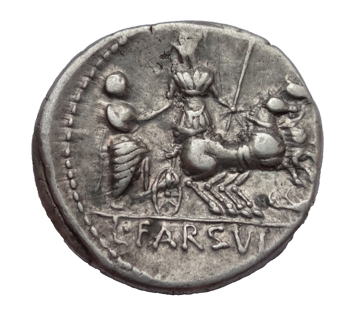 Roman Republic. L. Farsuleius Mensor. 76 BC. AR Denarius. Rome mint.. Rome mint.