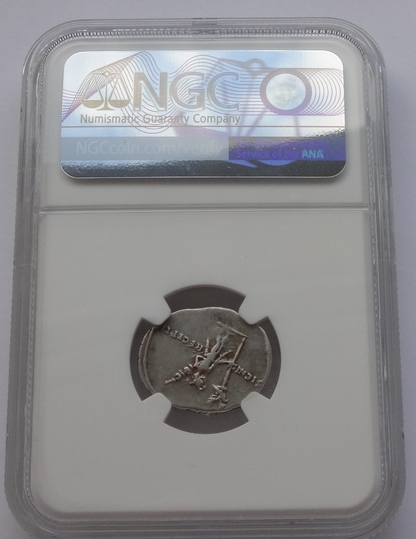 NGC "VF" 5/5-3/5 Roman Empire. Extremely Rare Augustus (27 BC-14 AD). AR Denarius. Rome