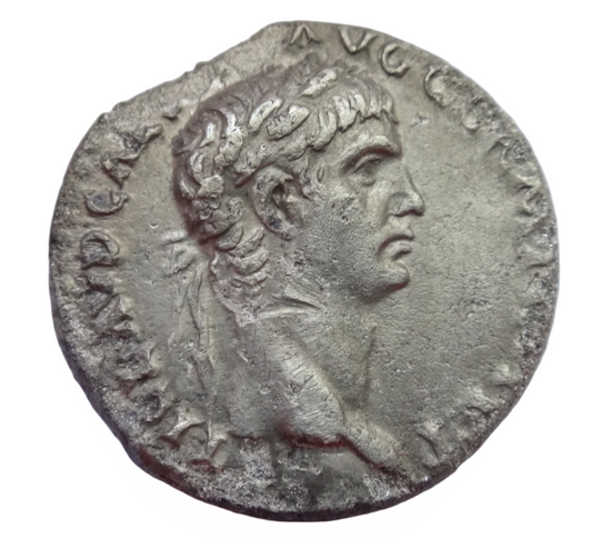 Claudius. AD 41-54. AR Denarius. Very Rare!