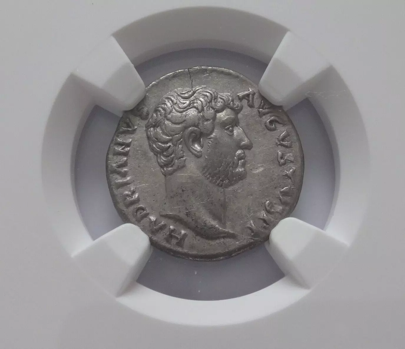 NGC Ch VF 5/5 - 3/5 Fine Style Hadrian, AD 117-138 AR Denarius, Very Rare!