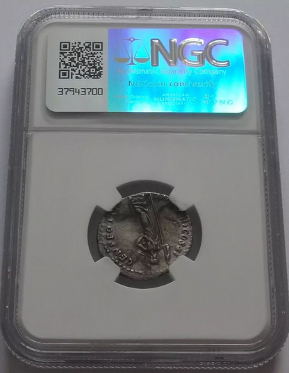 NGC Ch XF 5/5 - 2/5 Domitian, AD 81-96 AR Denarius