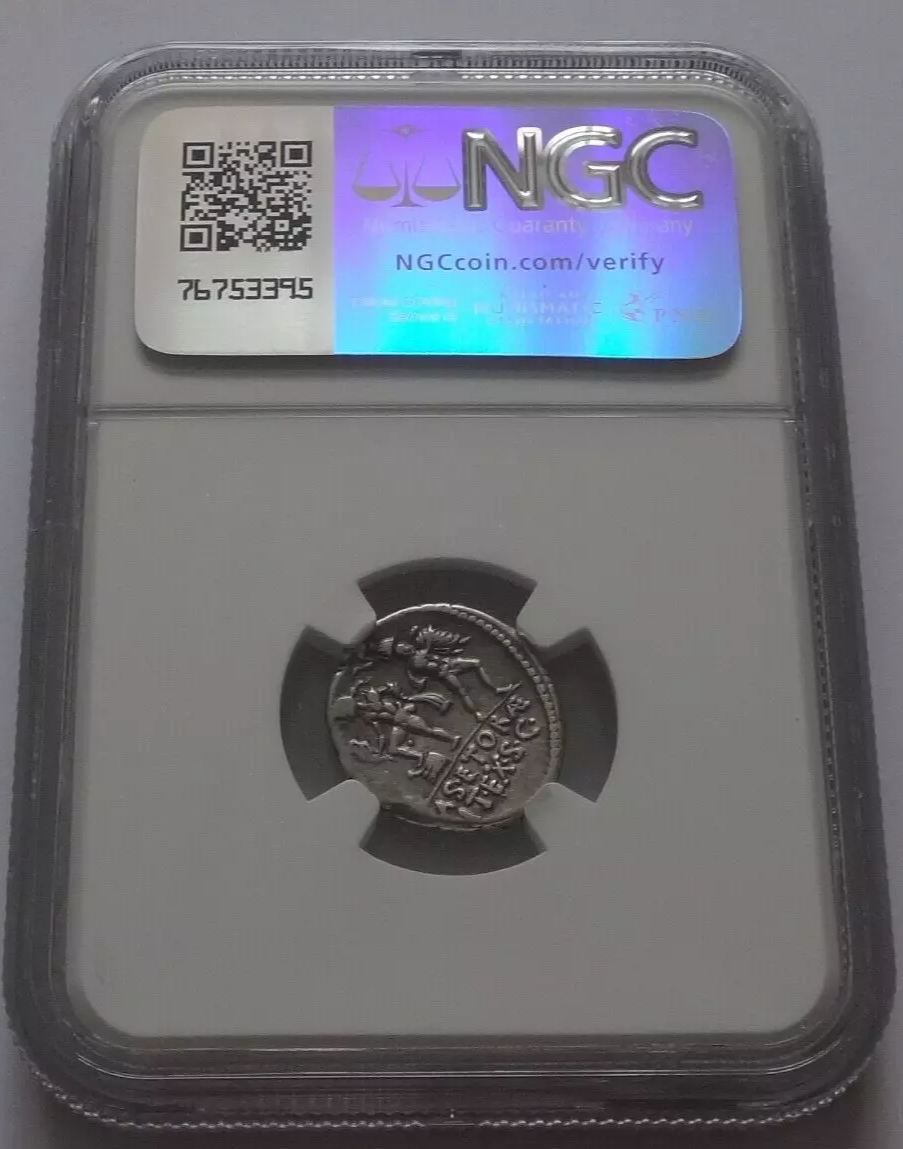 NGC VF 3/5- 4/5 Pompey Magnus, d.48 BC Roman Imperatorial AR Denarius