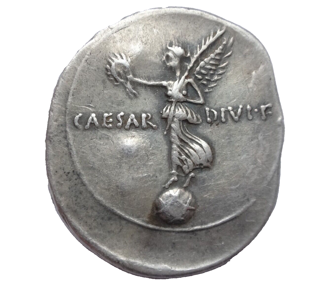 NGC Ch VF 5/5- 2/5 Octavian (Augustus) 32-31 BC. Roman Imperatorial AR Denarius