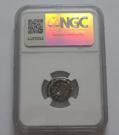NGC Ch F 5/5-2/5 L.M.Torquatus c.65/58 BC ROMAN REPUBLIC AR Denarius Very Rare!