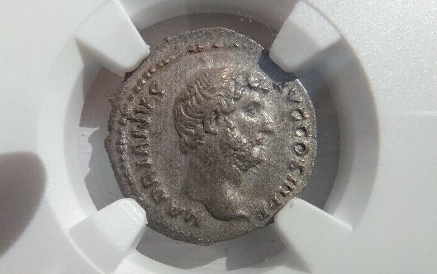NGC AU 5/5 - 3/5 Hadrian, AD 117-138 AR Denarius