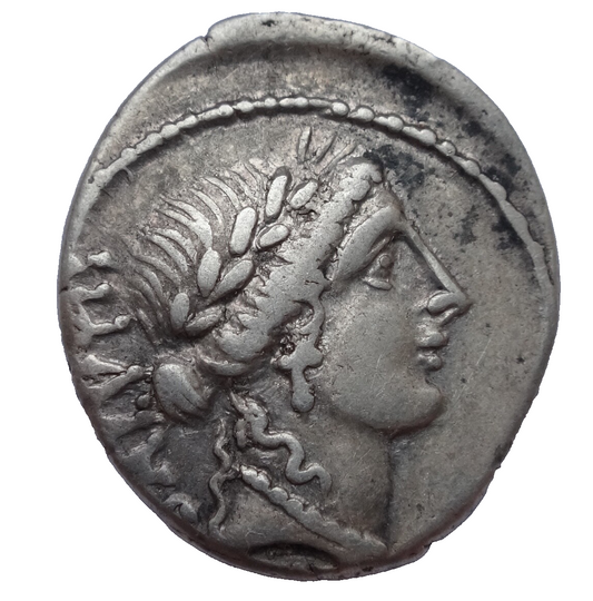 Man. Acilius Glabrio. 49 BC. AR Denarius