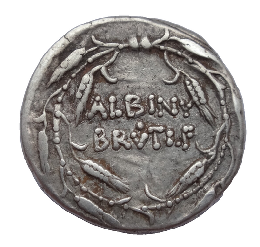 Roman Republic. Albinus Bruti f. 48 BC. AR Denarius. Rome mint.