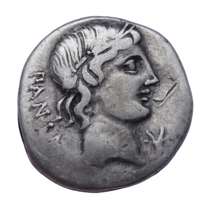 Roman Republic C. Vibius C. f. Pansa, 90 BC. AR Denarius. Rome mint.