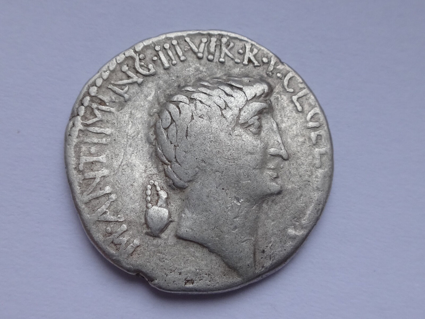 Denarius of Marcus Antonius, C. Caesar Octavianus and L. Gellius. Very Rare!