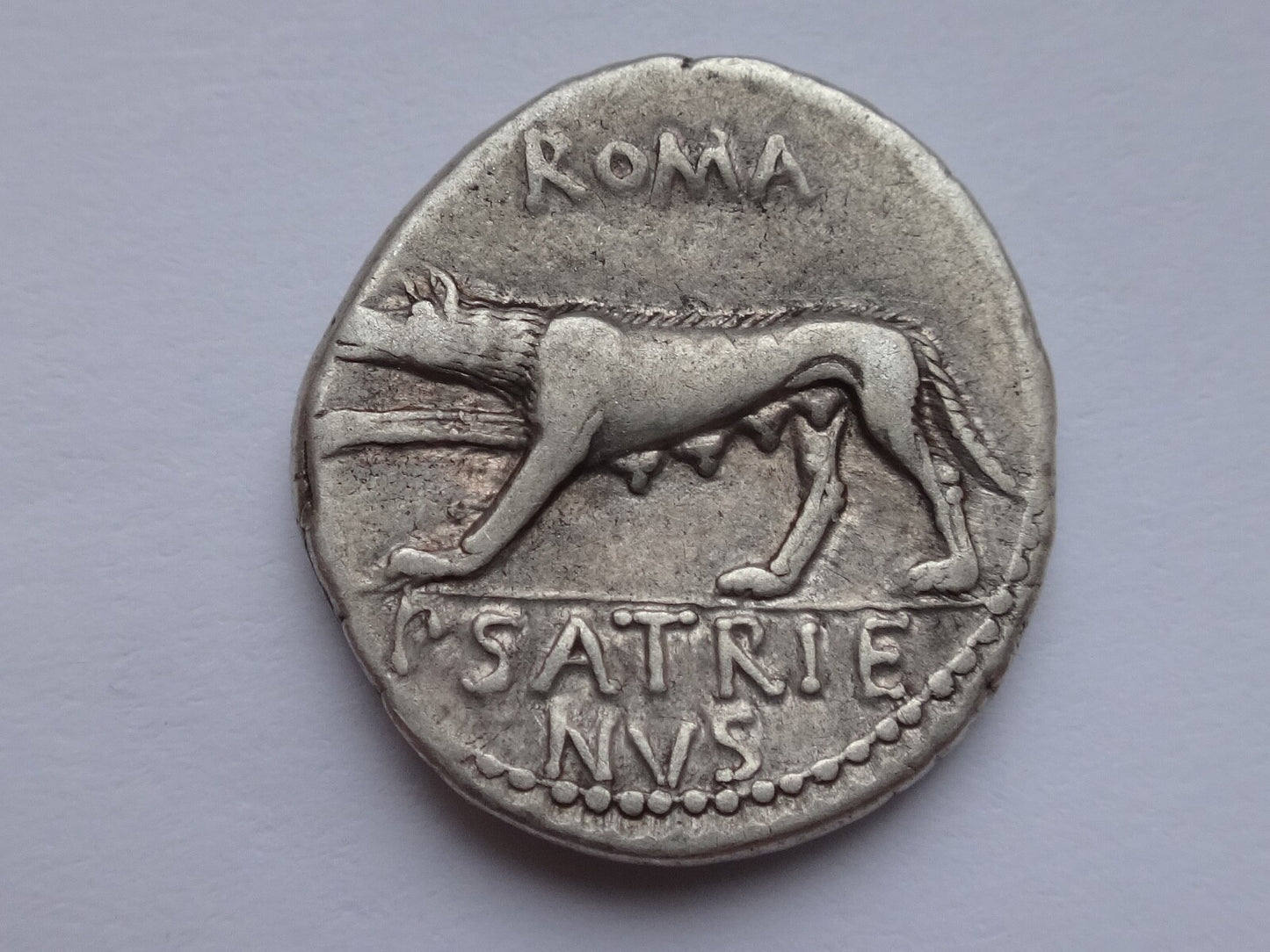Roman Republic. P. Satrienus. 77 BC. AR Denarius. Rome mint.
