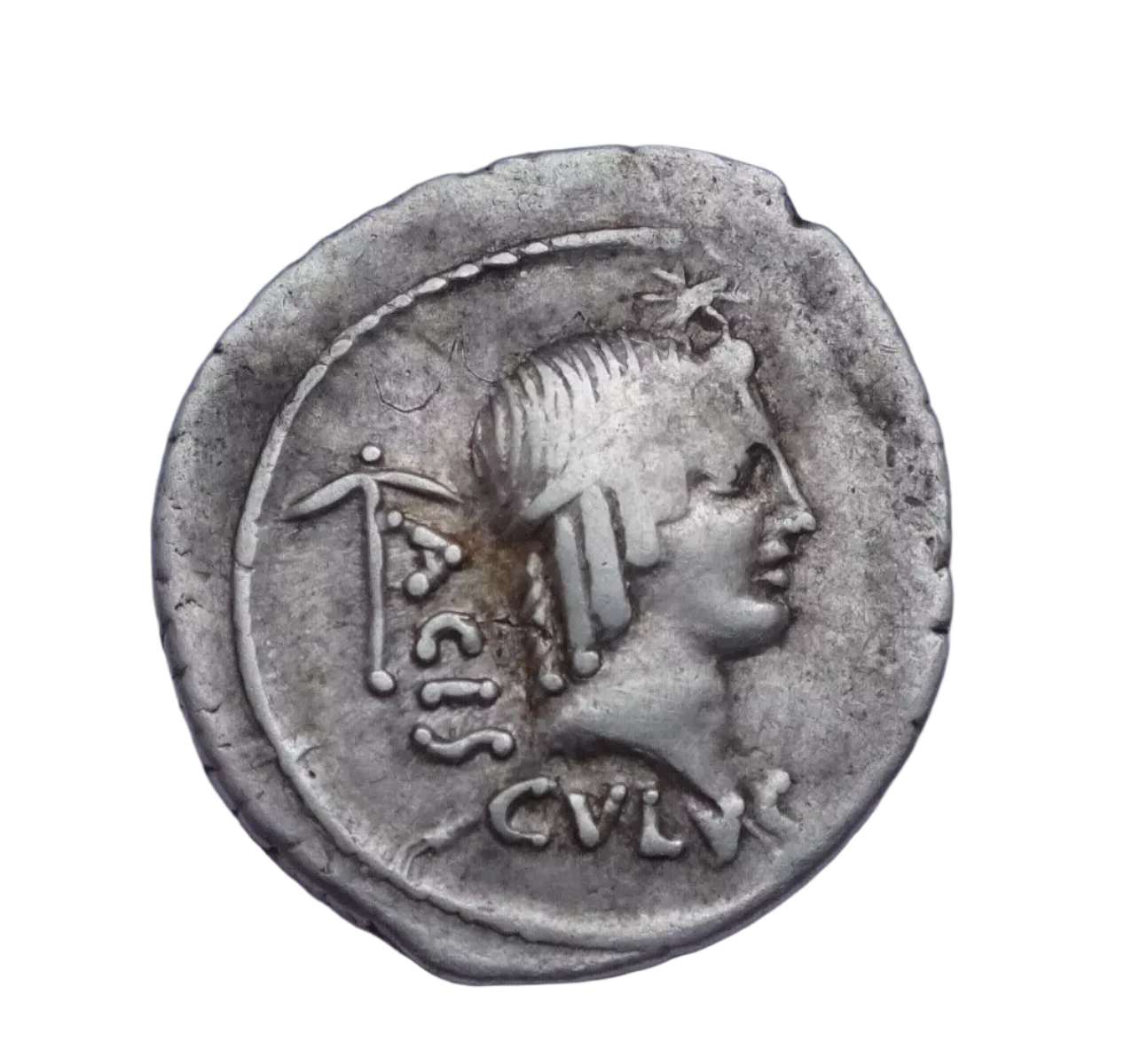 L. Valerius Acisculus, 45 BC. Denarius, Rome. Rare!