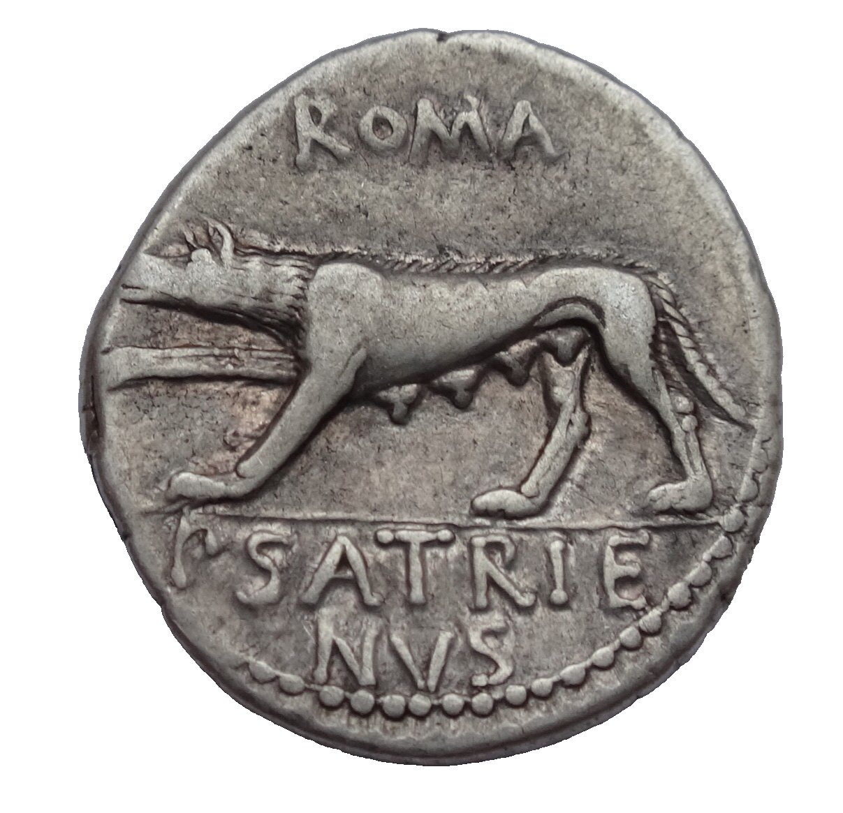 Roman Republic. P. Satrienus. 77 BC. AR Denarius. Rome mint.