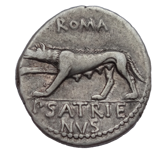 Roman Republic. P. Satrienus. 77 BC. AR Denarius. Rome mint.