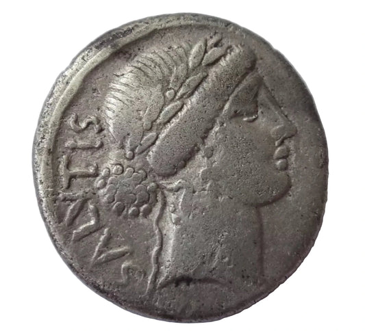 Man. Acilius Glabrio, 49 BC. Denarius, Rome.