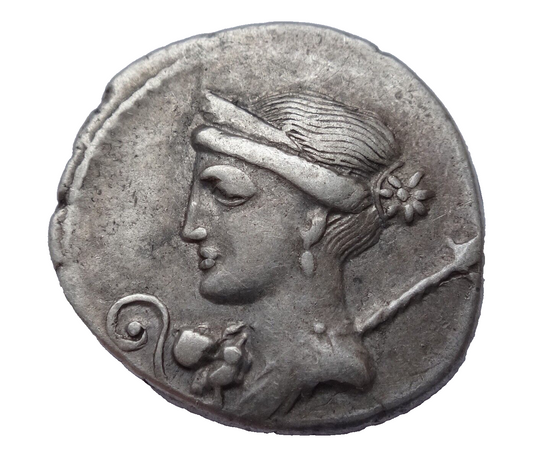 NGC VF 5/5- 4/5 Julius Caesar, d.44 BC Roman Imperatorial AR Denarius