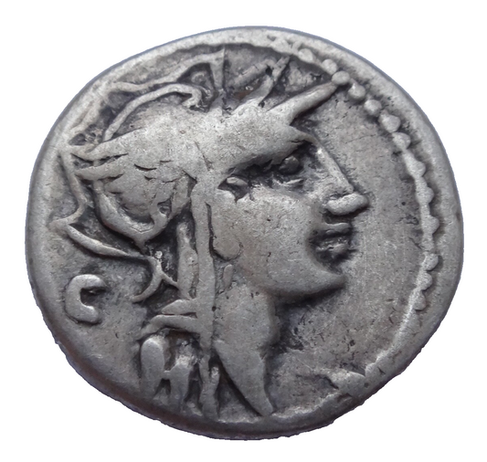 D Junius Silanus, 91 BC. AR Denarius