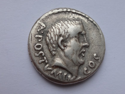 Roman Republic. Albinus Bruti f. 48 BC. AR Denarius. Rome mint.
