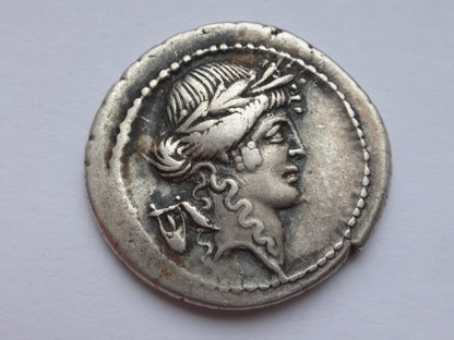Roman Republic. P. Clodius M.f. Turrinus. 42 BC. AR Denarius . Rome mint.