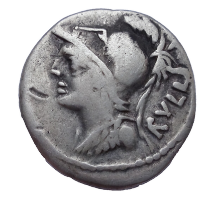 P. Servilius M.f. Rullus. 100 BC. AR Denarius.