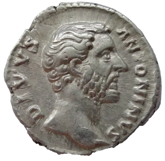 Divus Antoninus Pius AR Denarius. Rome, AD 161.